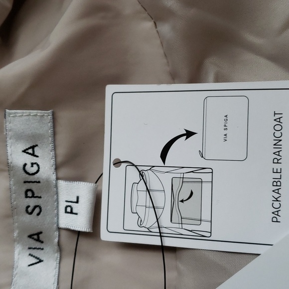 NEW Via Spiga Packable Belted Rain Trench Coat - Picture 11 of 12